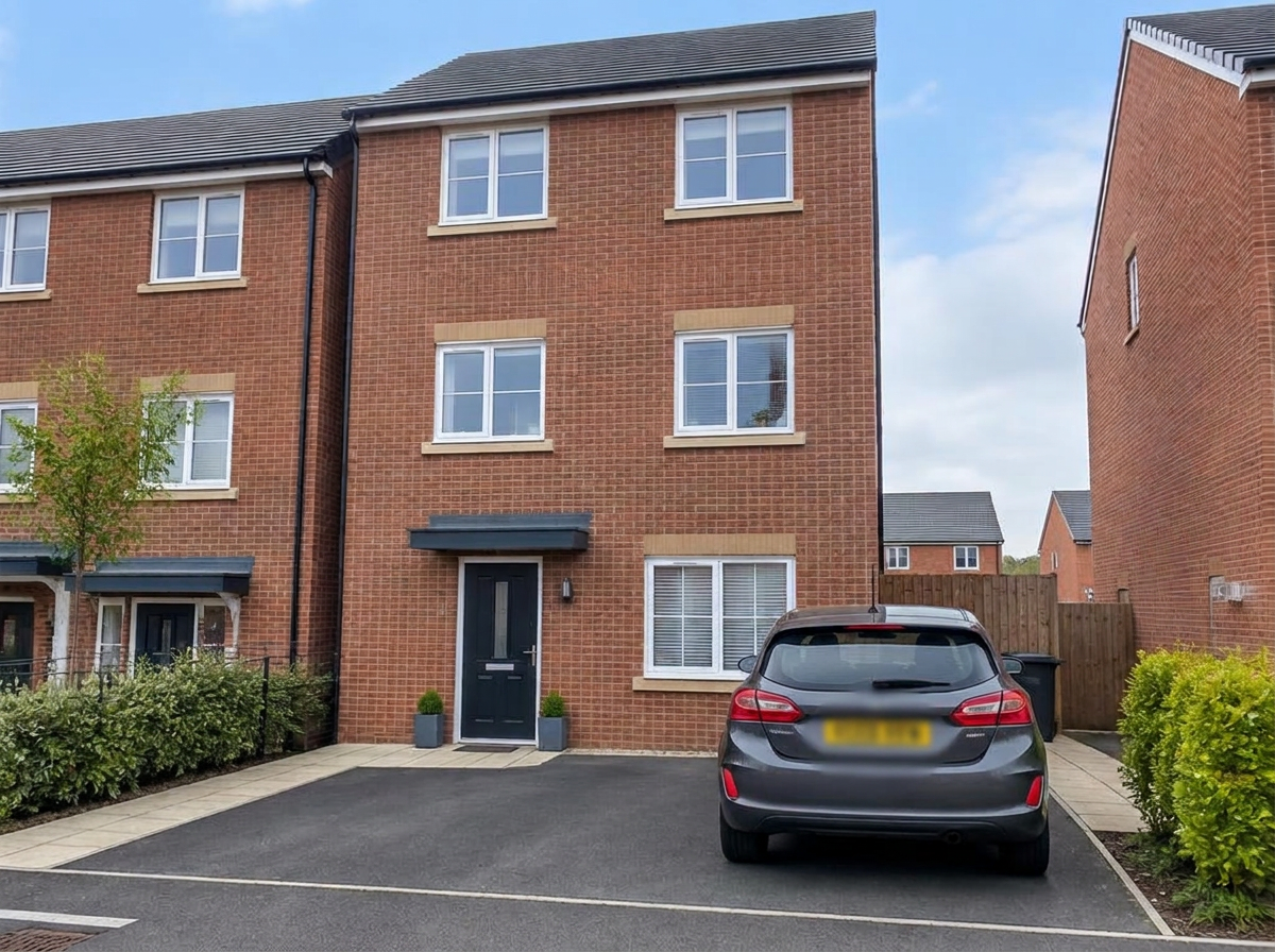 Typical Birmingham contractor house with parking