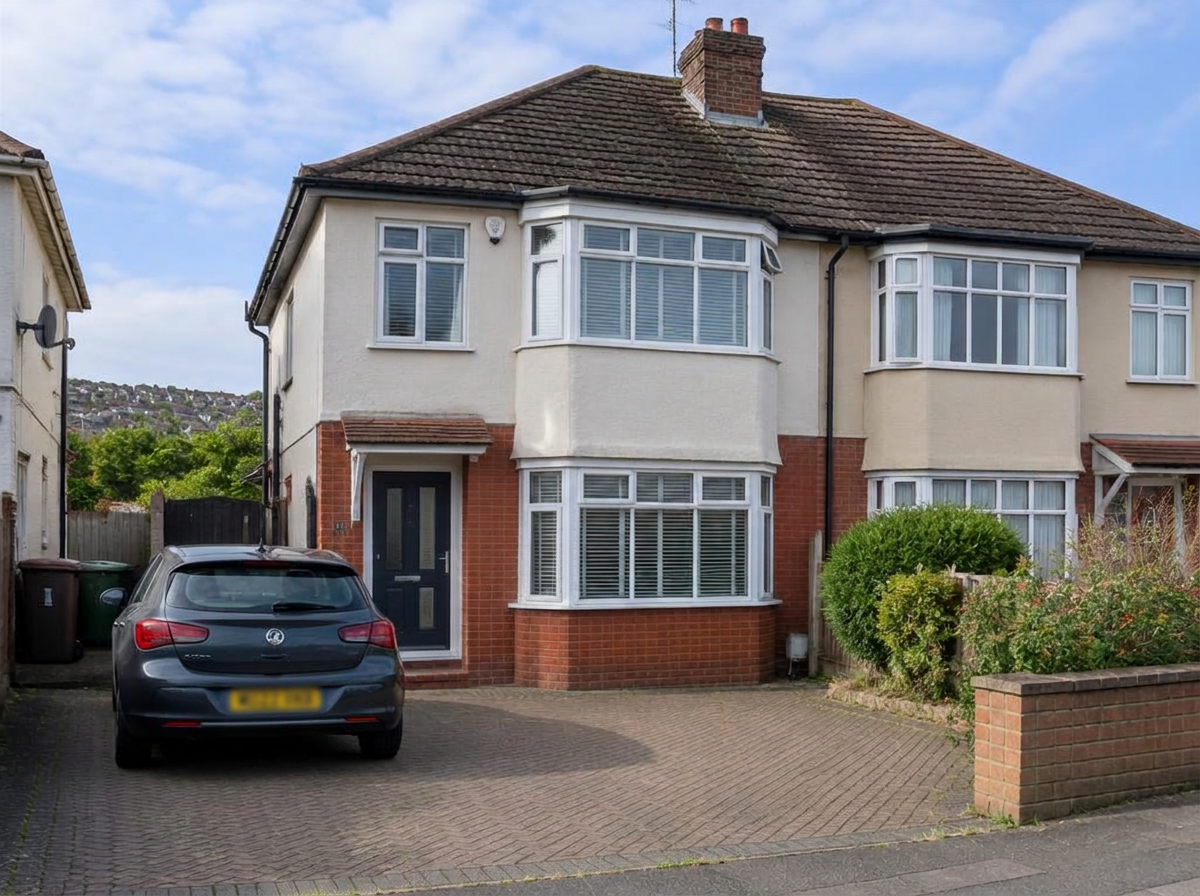 Typical Bristol contractor house with parking