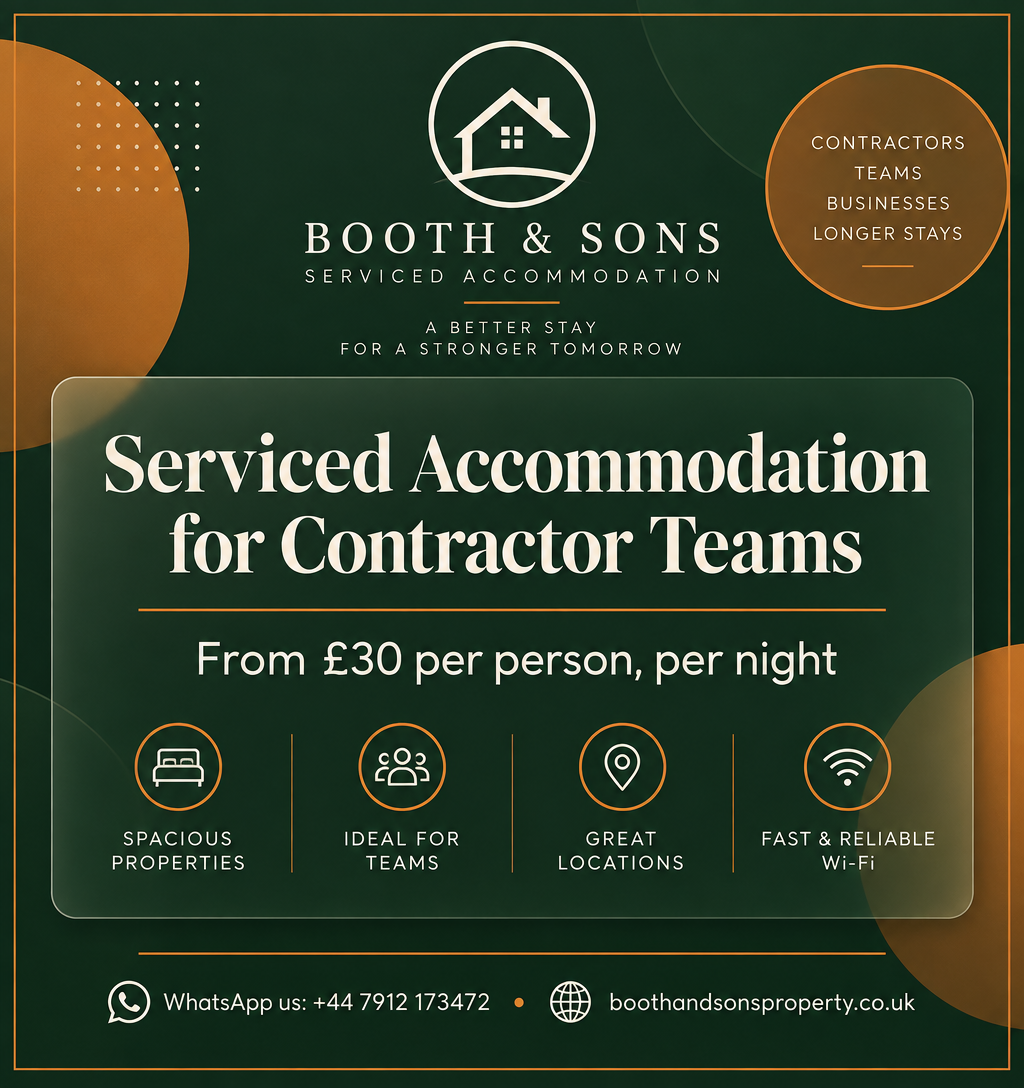 Booth & Sons promotional flyer — Contractor teams
