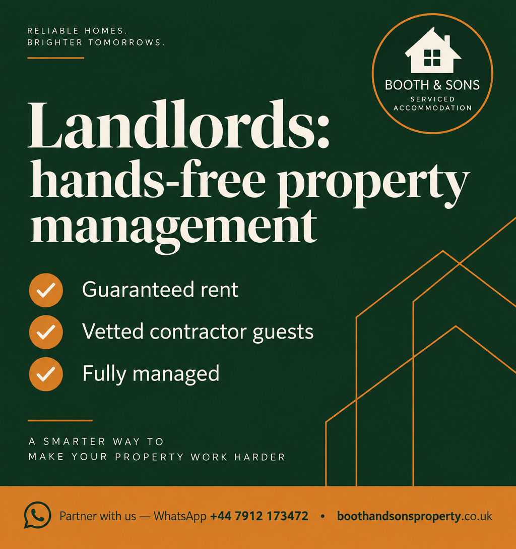 Booth & Sons promotional flyer — Landlords