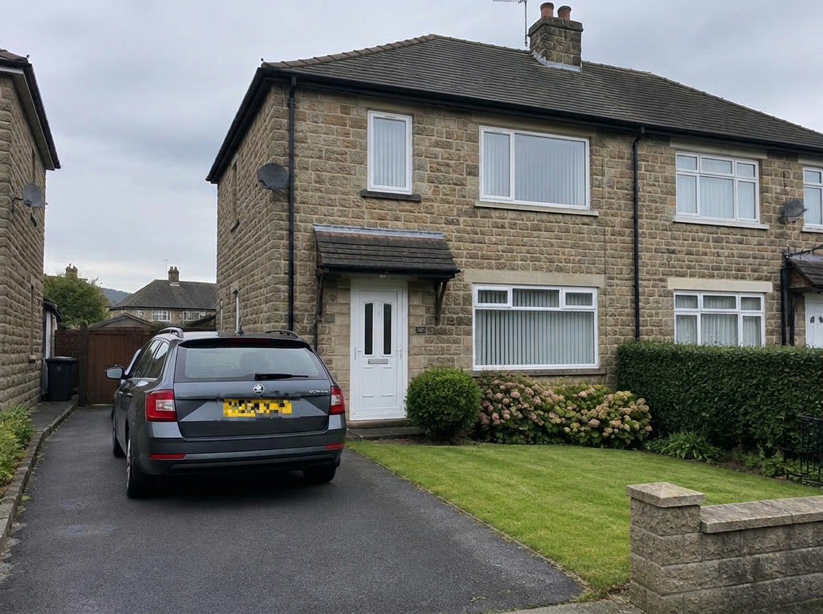 Typical Leeds contractor house with parking