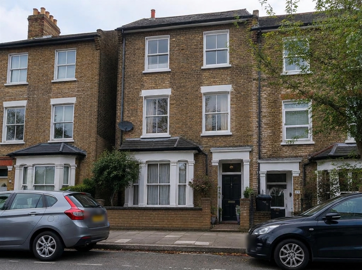 Typical London contractor house with parking