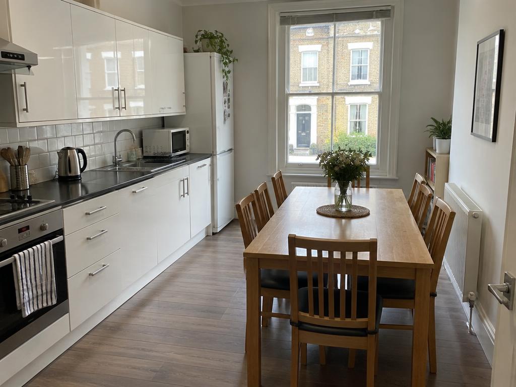 Clean, practical contractor accommodation interior for teams staying in London