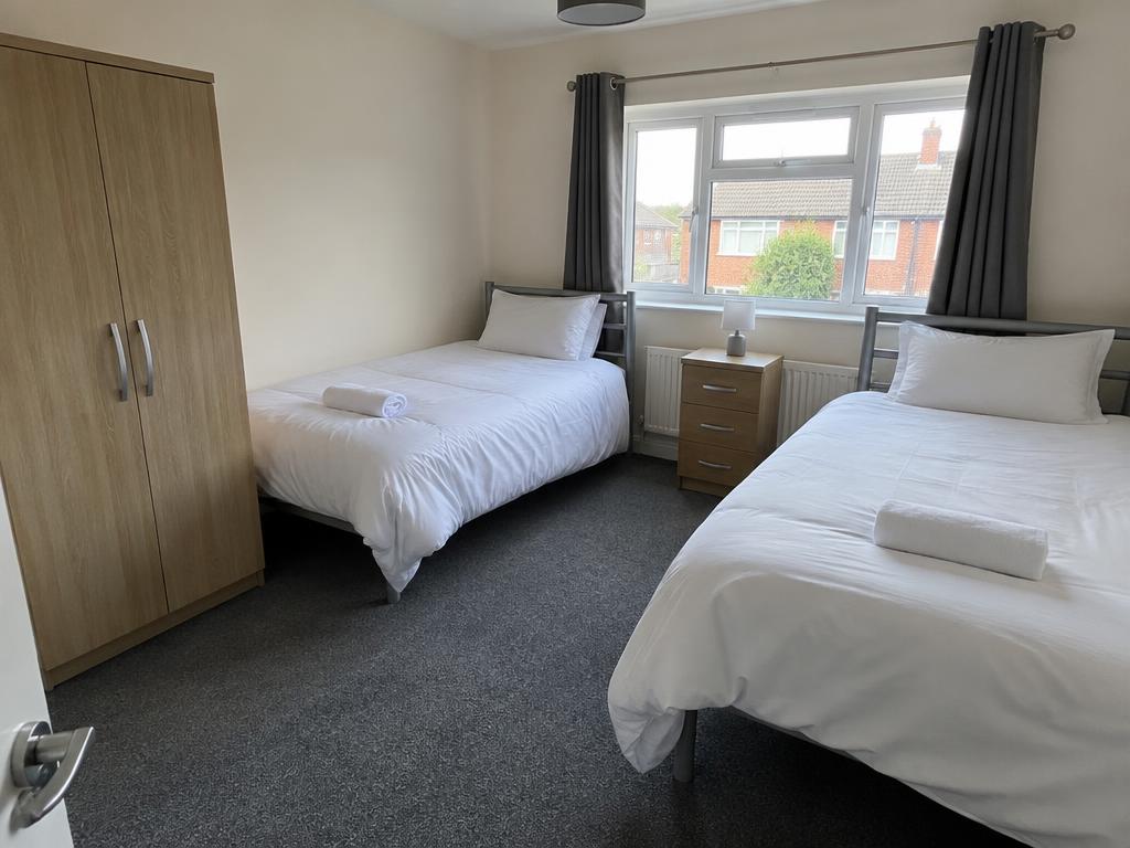 Clean, practical contractor accommodation interior for teams staying in Manchester
