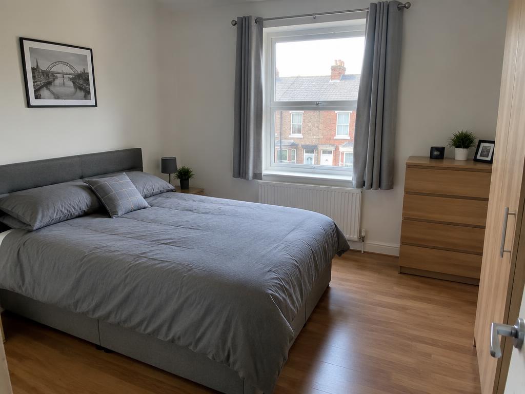 Clean, practical contractor accommodation interior for teams staying in Newcastle