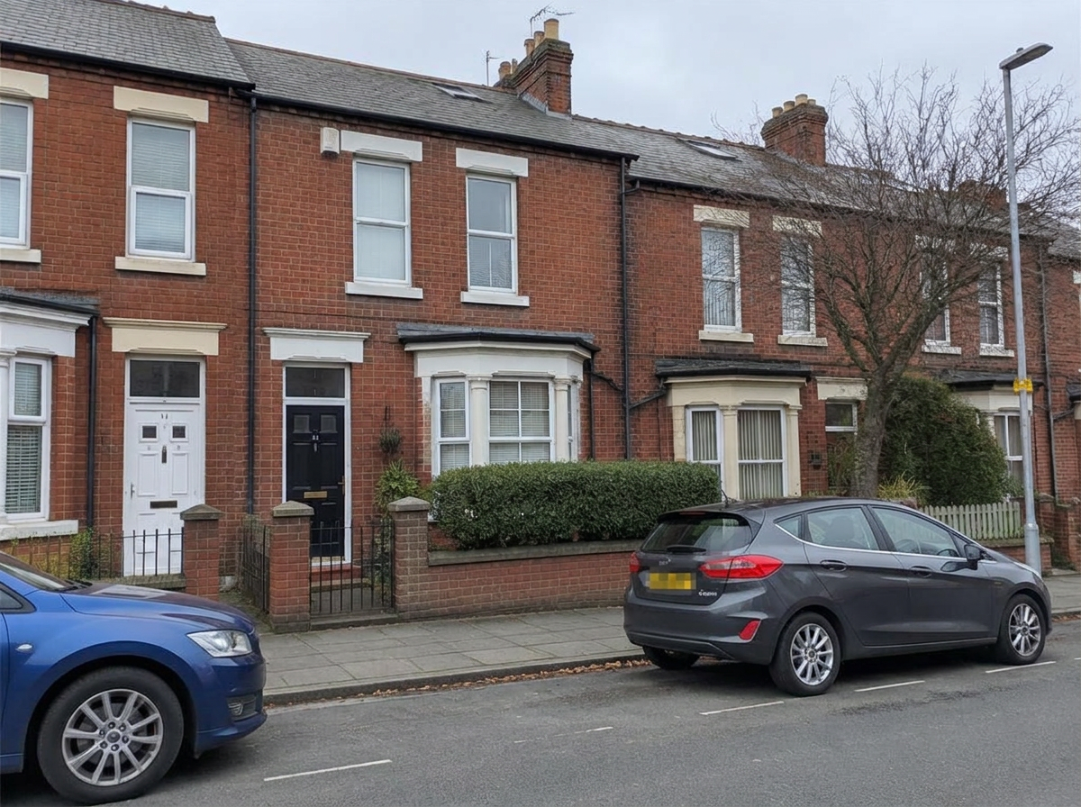 Typical Newcastle contractor house with parking